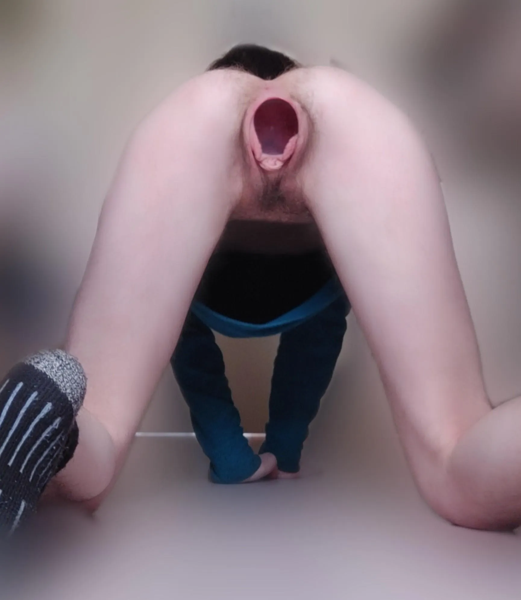 my cunt is held open and ready to be packed full of filth and trash, like a live in garbage disposal