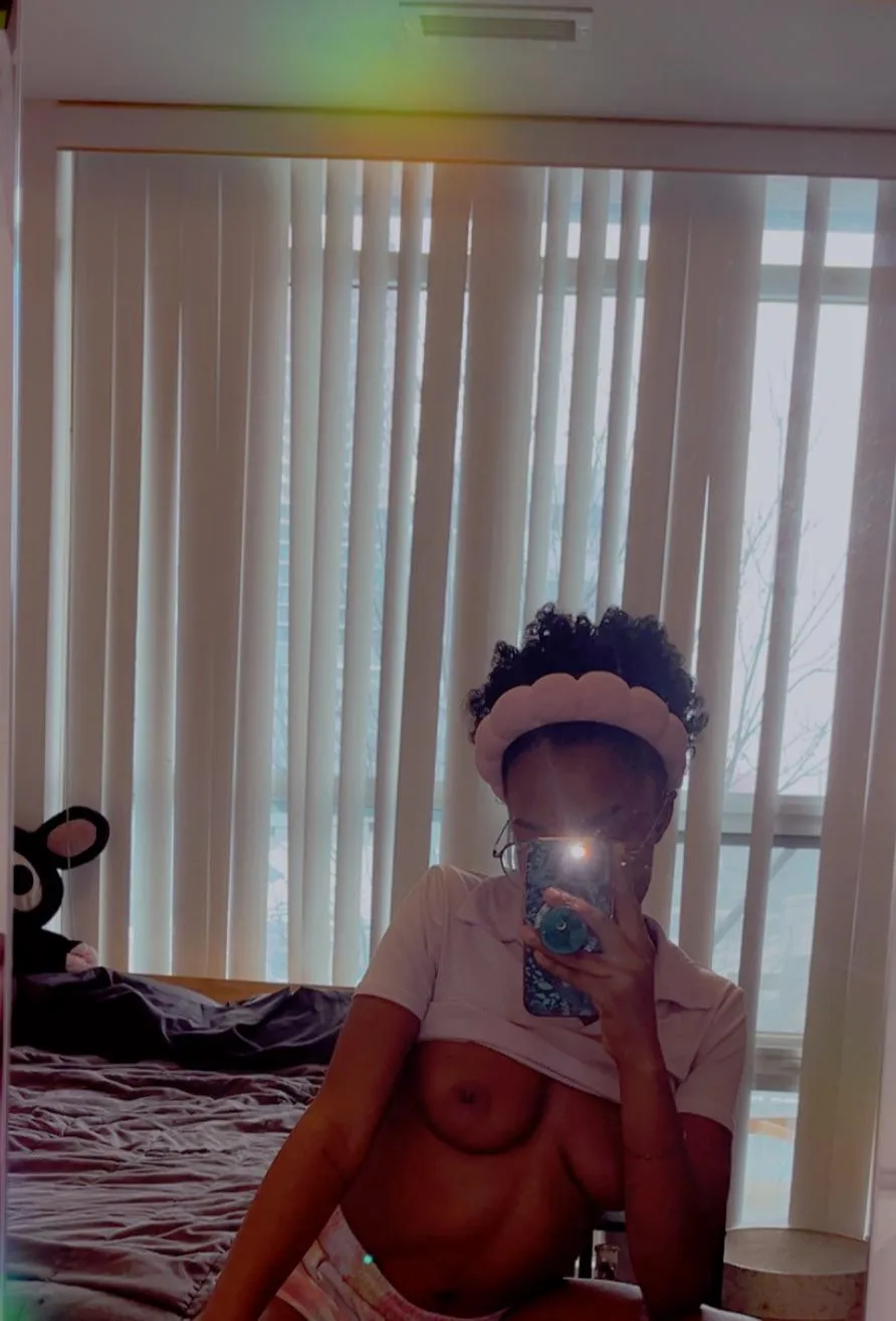 Playing peek a boo with my titties