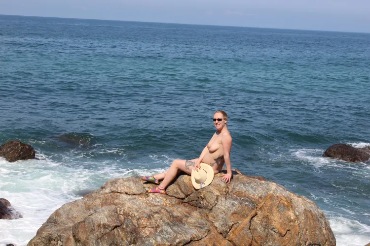Rock exploring nude almost always comes with consequences!! lol!!