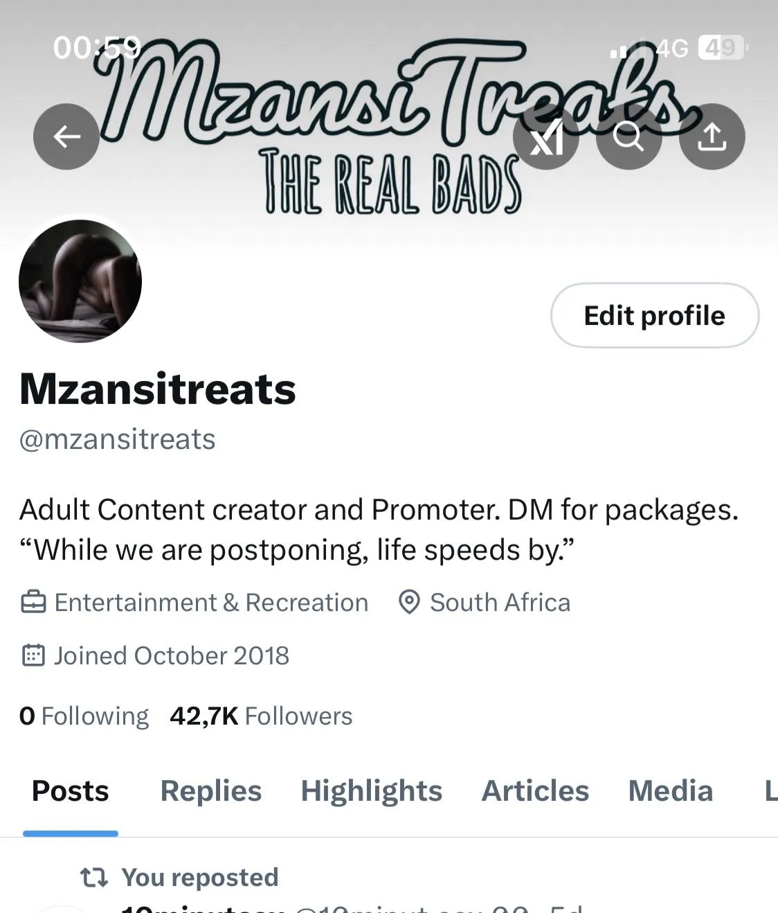 Selling this account