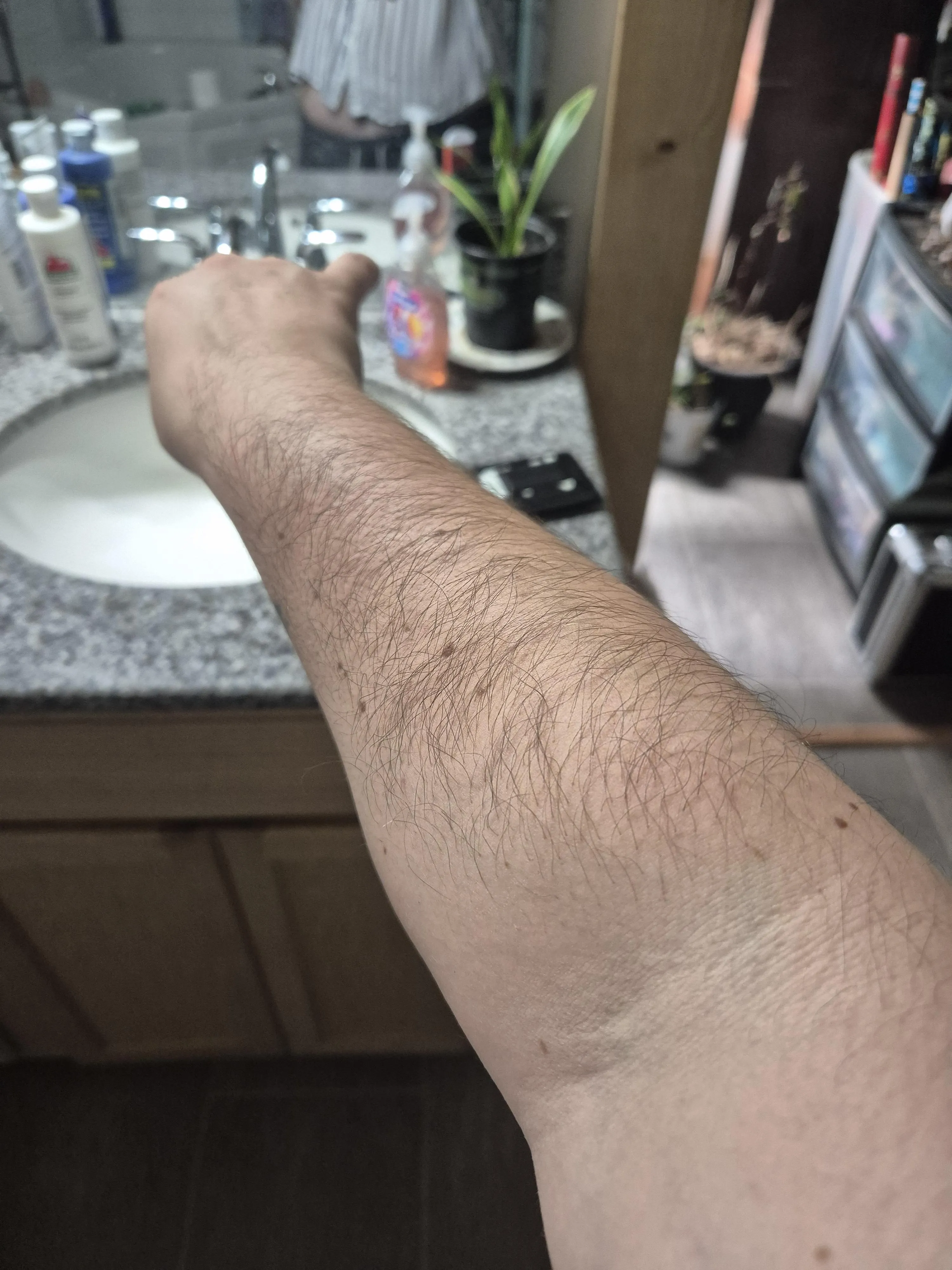 Some hairy [arms] to round out your day?