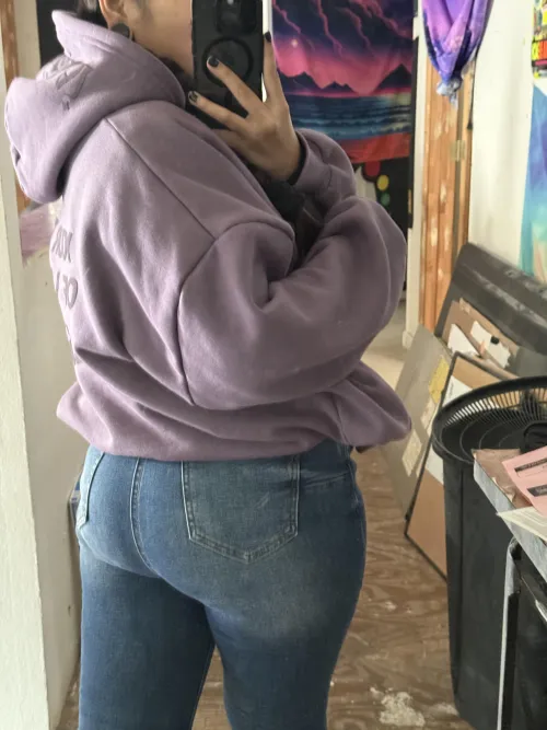 Squeezing into jeans because winter is here to stay in Texas