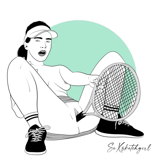 Tennis practice (by Sexsketchgirl)