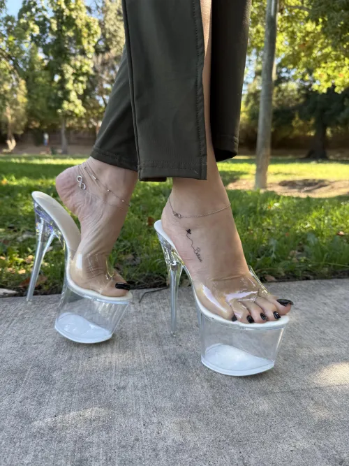 These pleasers are part of my suit today 🥰