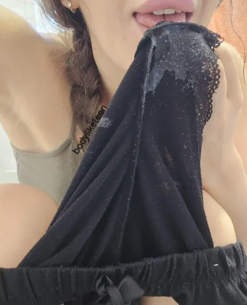 I love licking my dirty PJ.. should I share with you 🥰