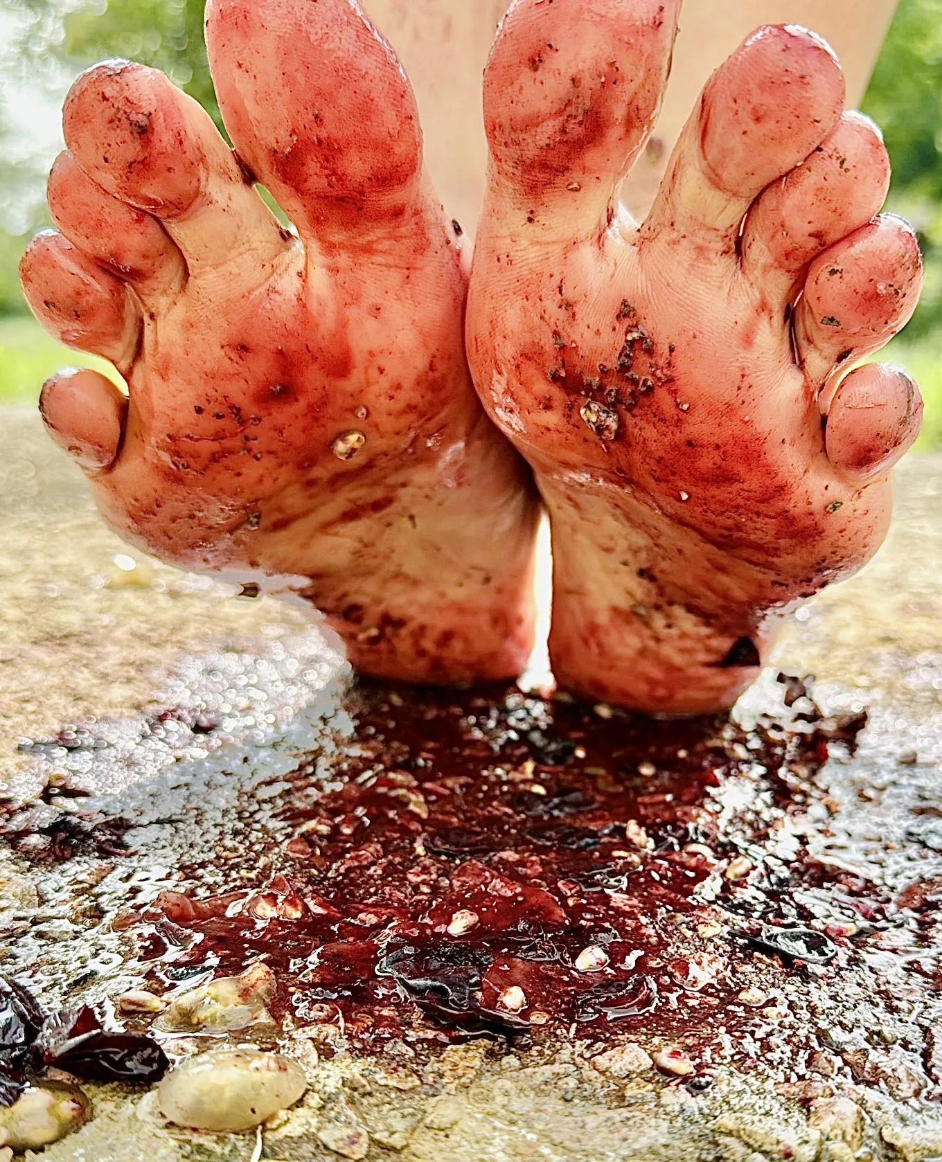 Lovely grapes for squashing around