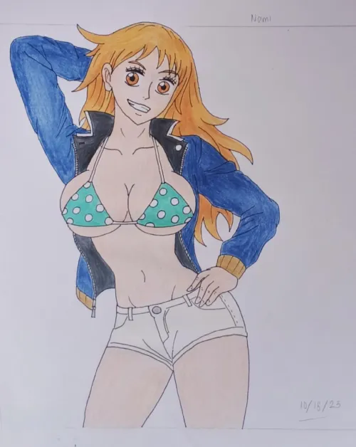 Nami is so sexy and hot what do you think? 🧡💦