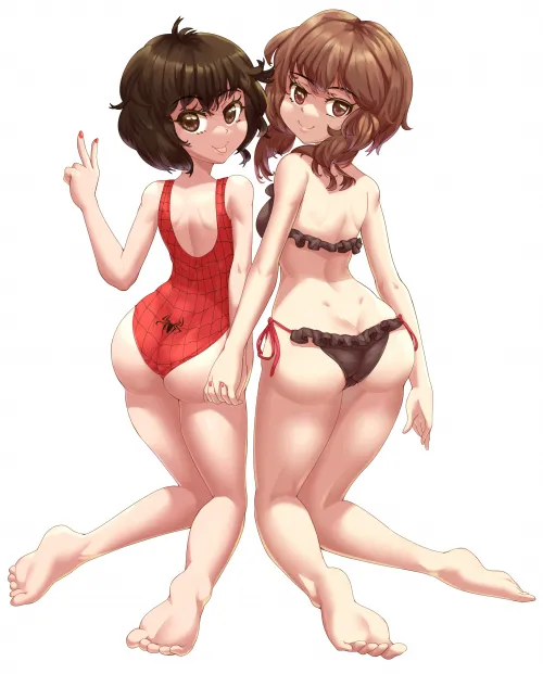 Peni with Megumin again~✌️👙