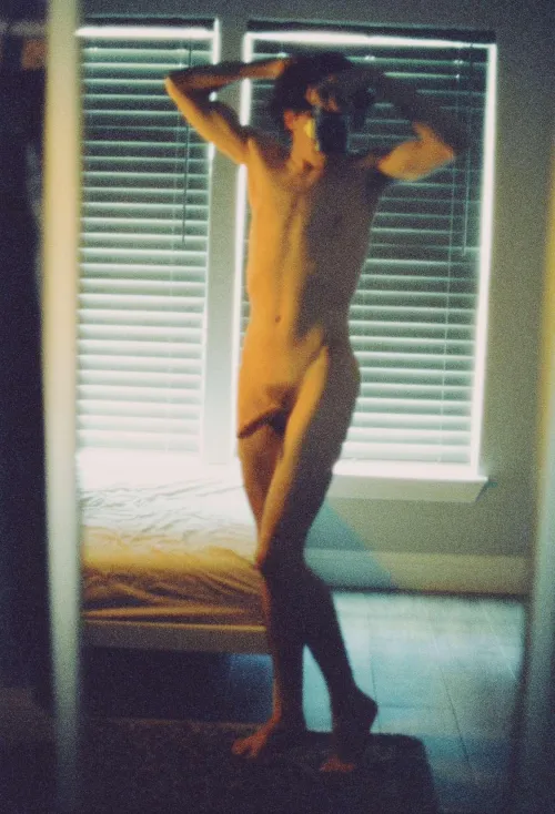 Self portrait shot on Cinestill 800t