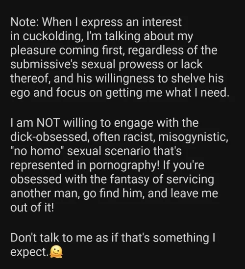 Tl;Dr- ex sub catches me off guard with unwelcome and no-context race play conversation