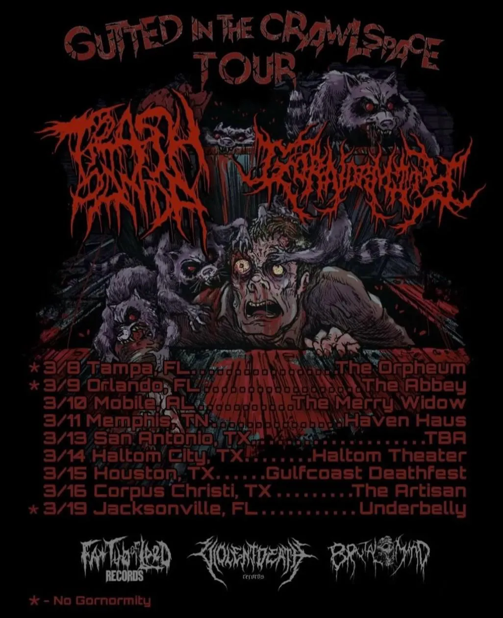 Trash Panda and Gornormity touring the Southern United States in March