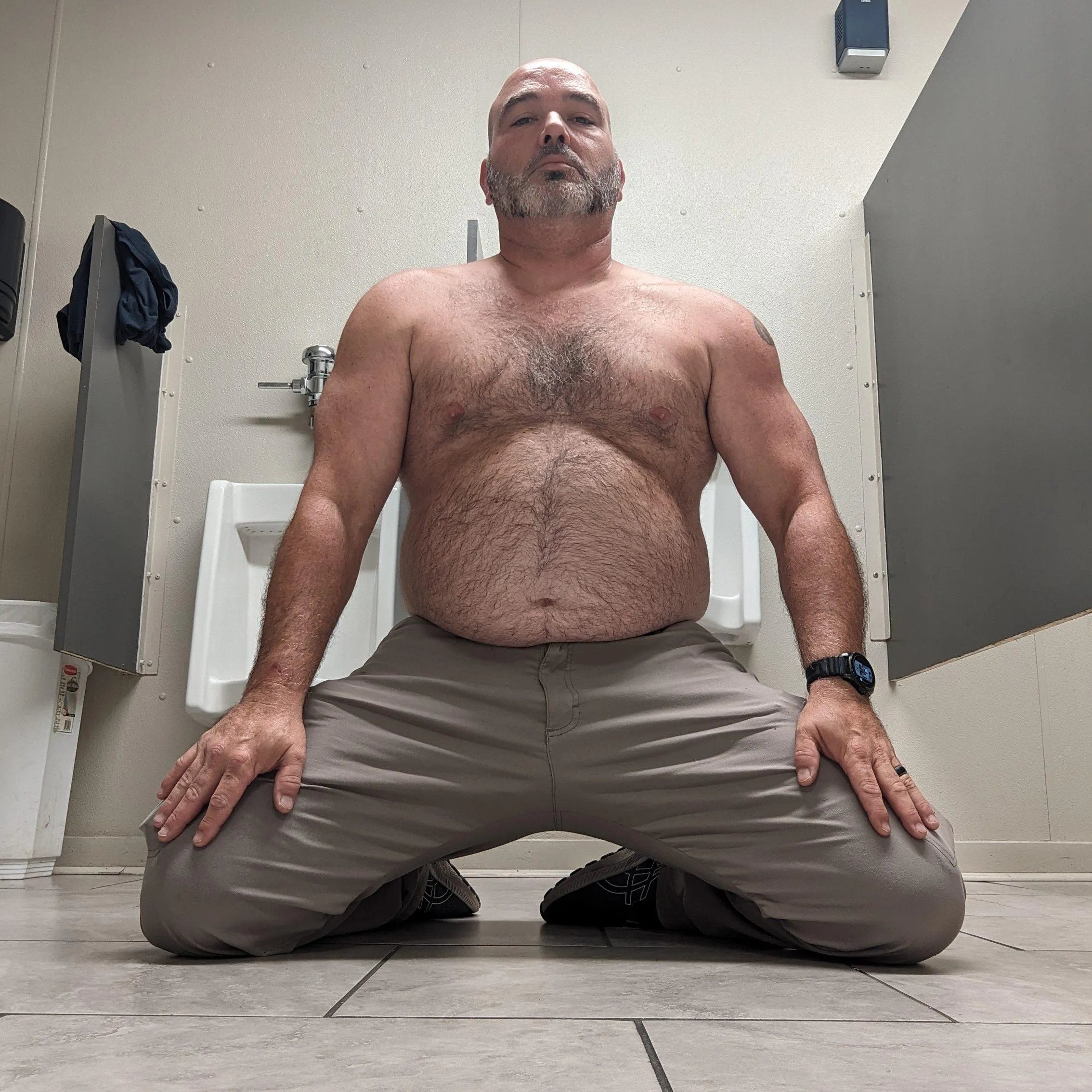 Waiting for her command.