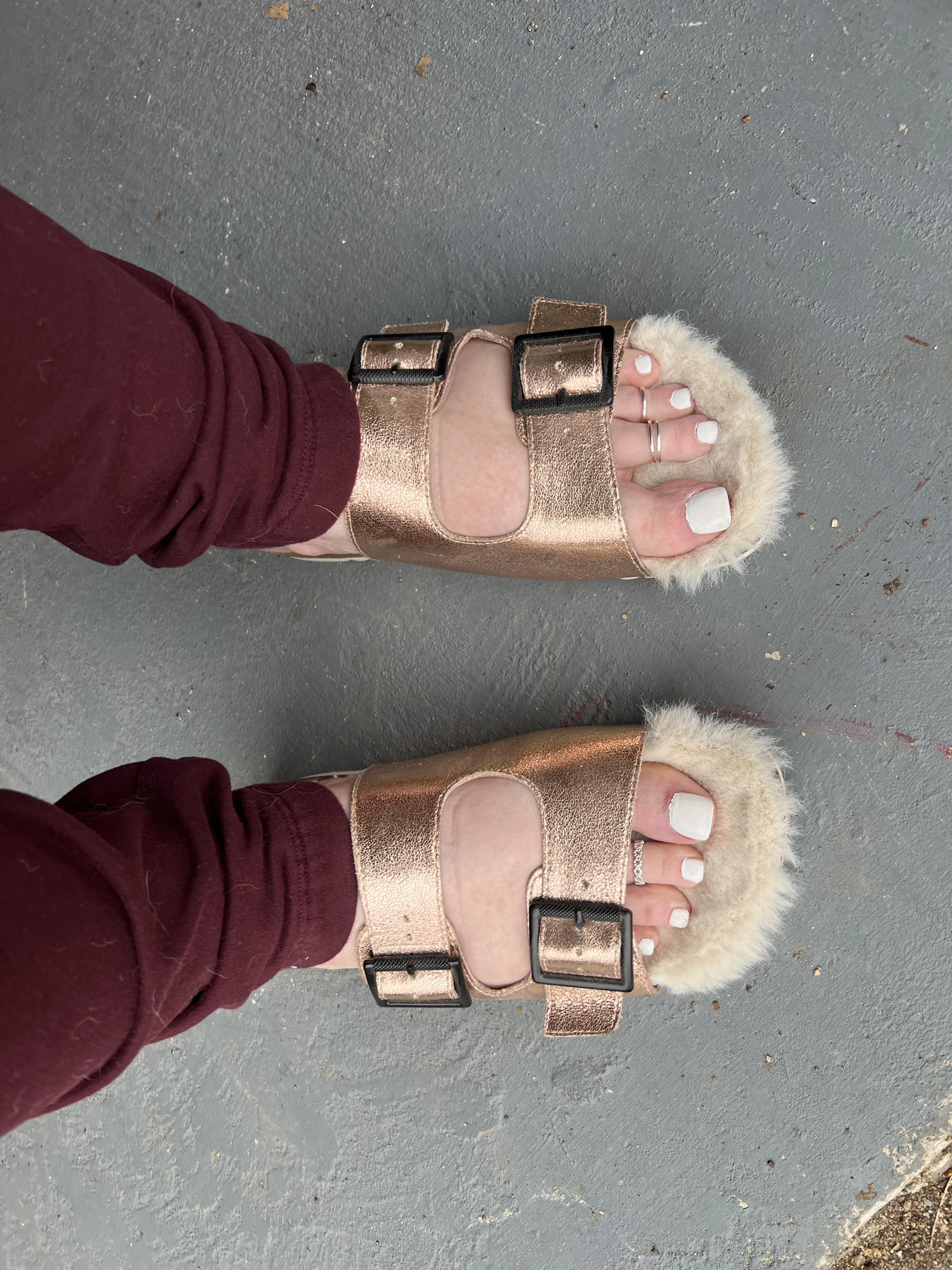 Warmer sandals for cold weather