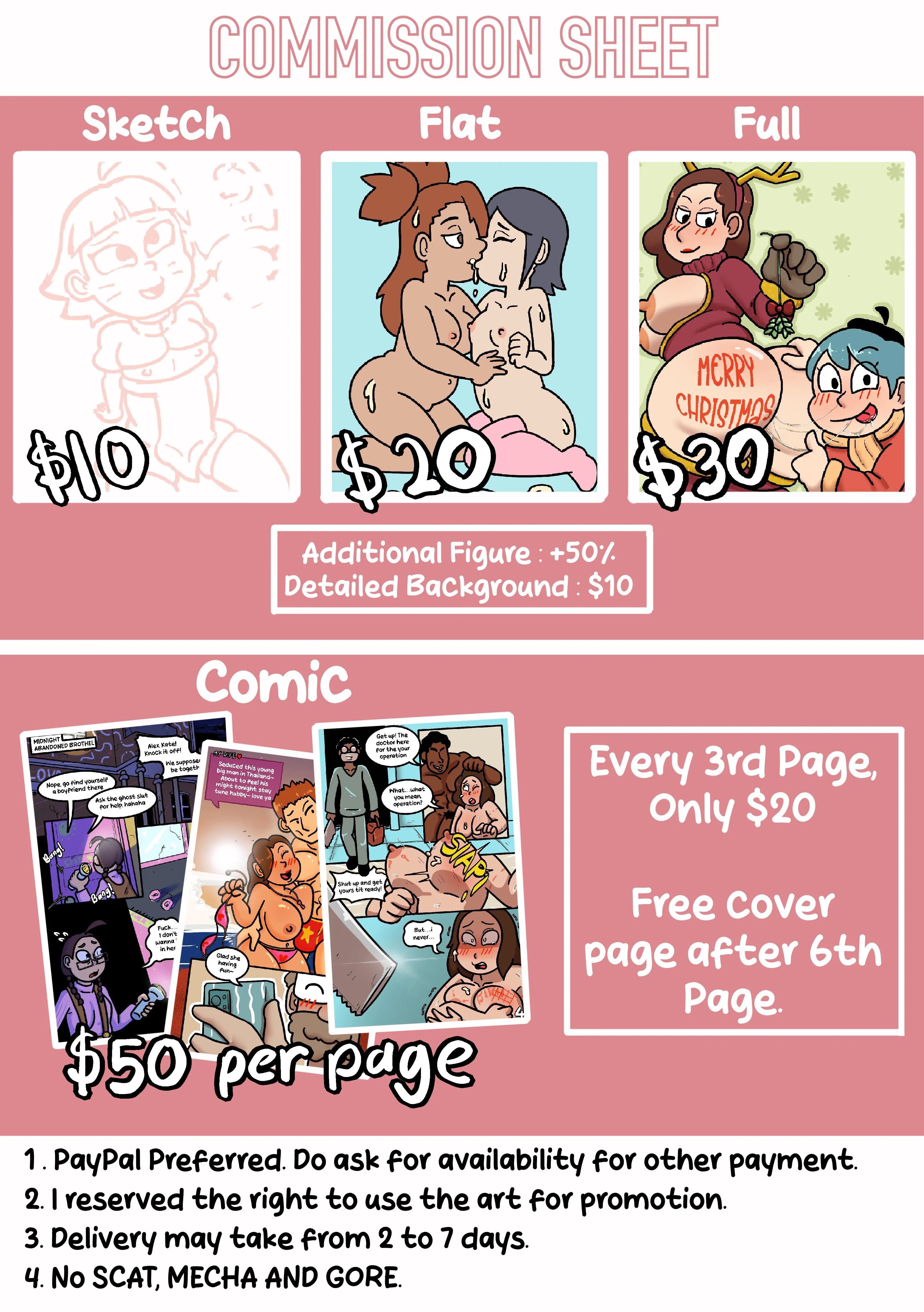 2025 Commission Sheet