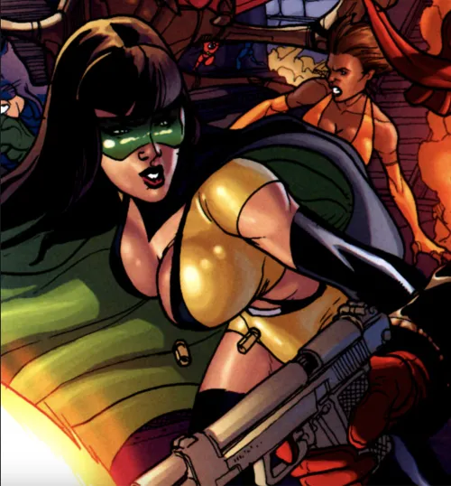 Actress Stormy Knight aka Phantom Lady III [Action Comics (1938), #843]