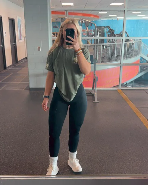 Britney Automotive in leggings