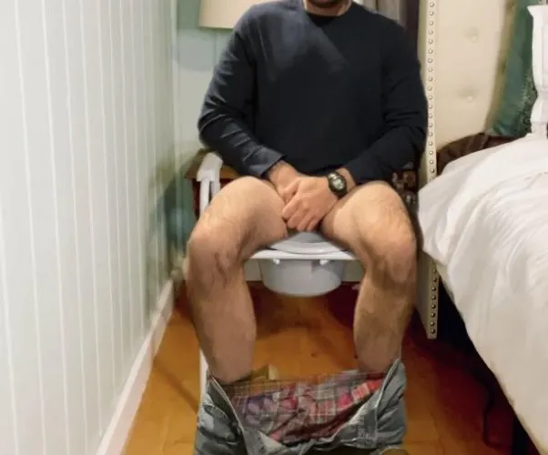 Caught using a bedside commode