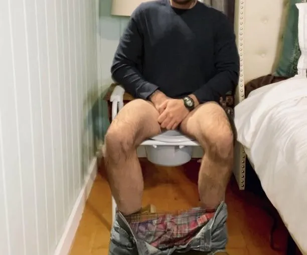 Caught using a bedside commode