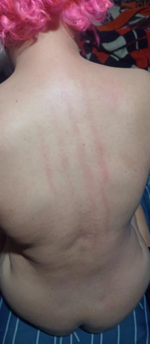 He likes to run his nails during doggy, and I like it even more