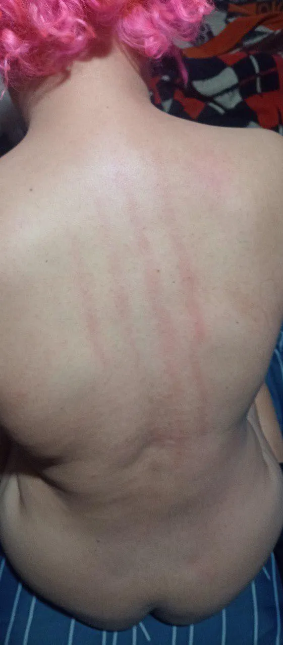 He likes to run his nails during doggy, and I like it even more