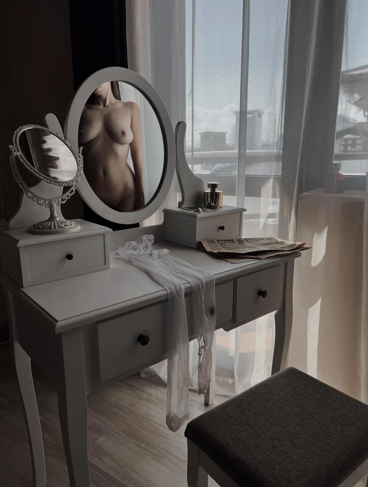 In a different place