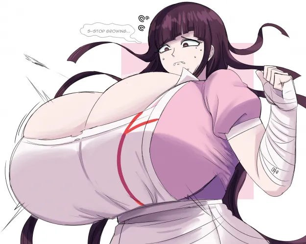 Mikan: “P-Please, stop growing bigger…” [Danganronpa] (Gus)