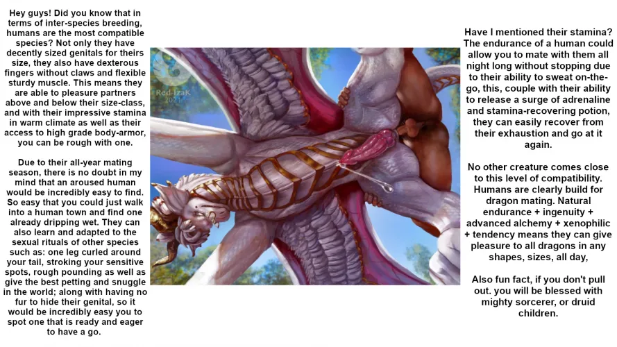 [MxM] Did you know? In term interspecies... [Dragon][Human'd][Copy-pasta][Meme][Artist: red-izak] [Reupload due to image deleted] [Feral On Human]
