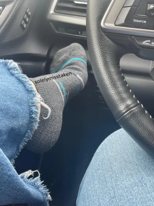 Warming up my feet in public 🥵