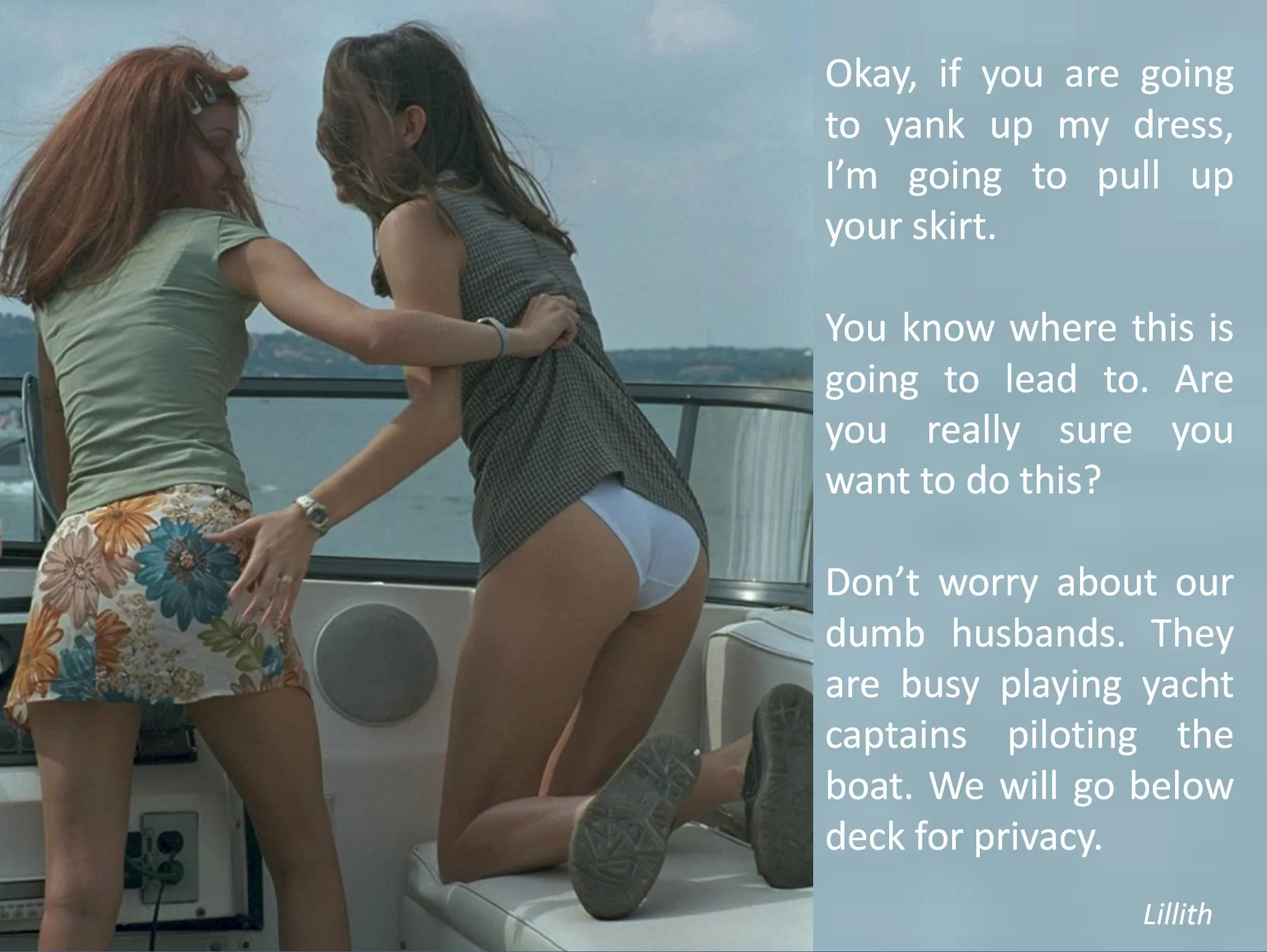 We are going to fuck each other right under our husband’s noses. (more at Lillithsx69 imagefap)