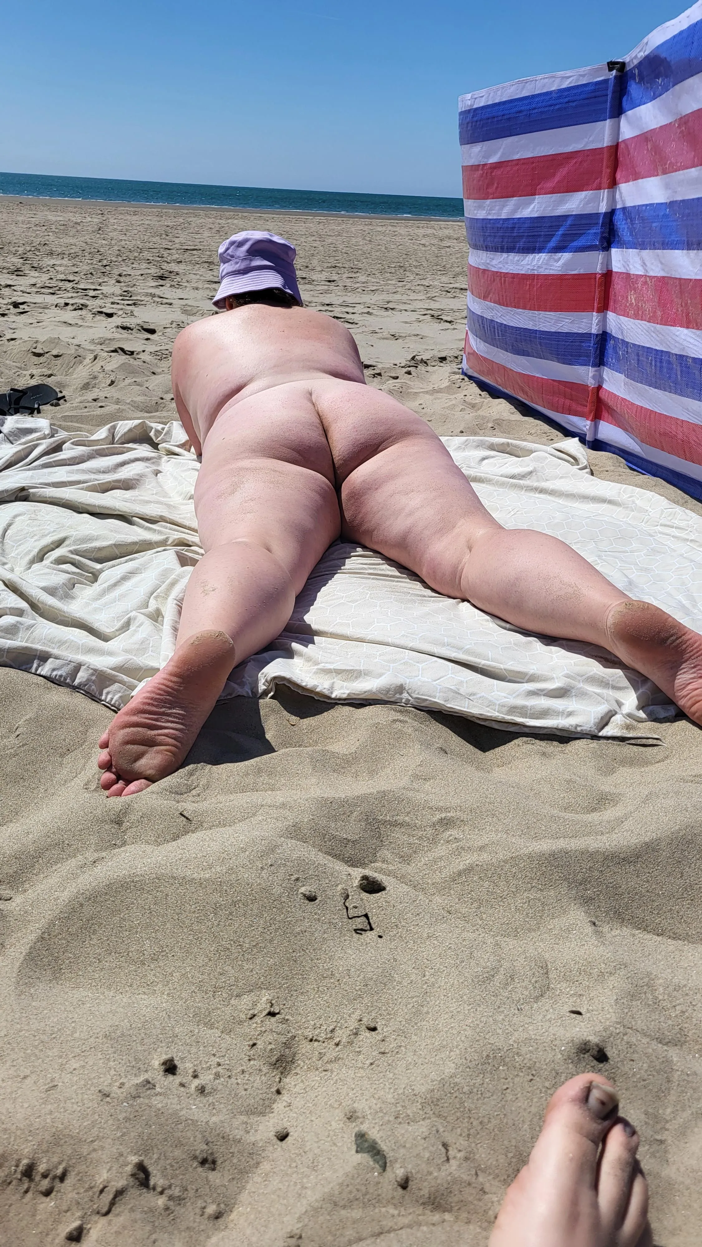 Wife enjoying the sun