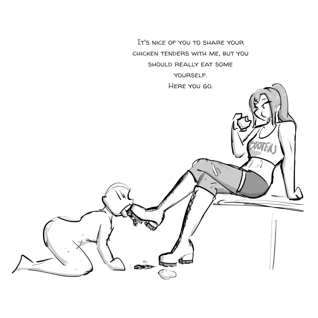 Don't feed the waitress... I mean it's not against the rules or anything...