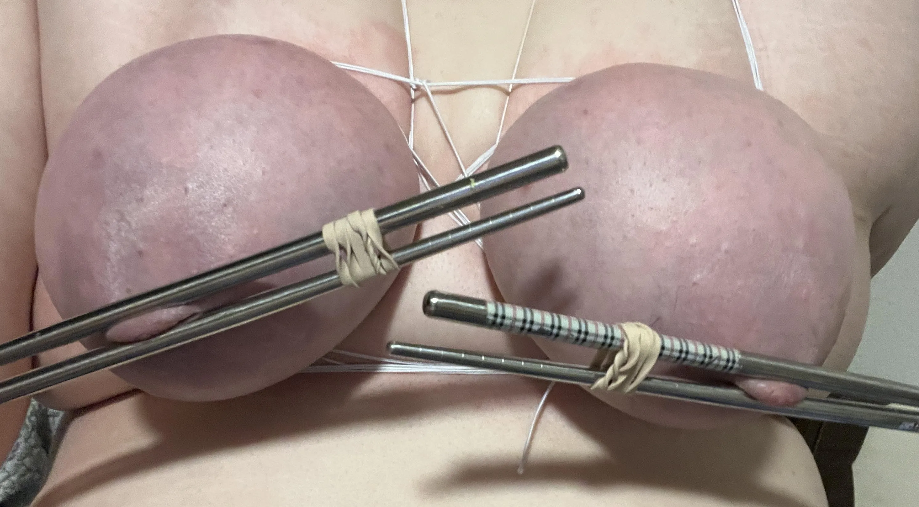 Finally got to tie up my worthless utters again. Wishing someone was here to abuse them:(