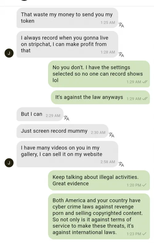 His account was immediately banned on the site