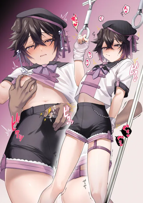 Joei Wanko has a hard time riding the train... illust: kkkanekokun