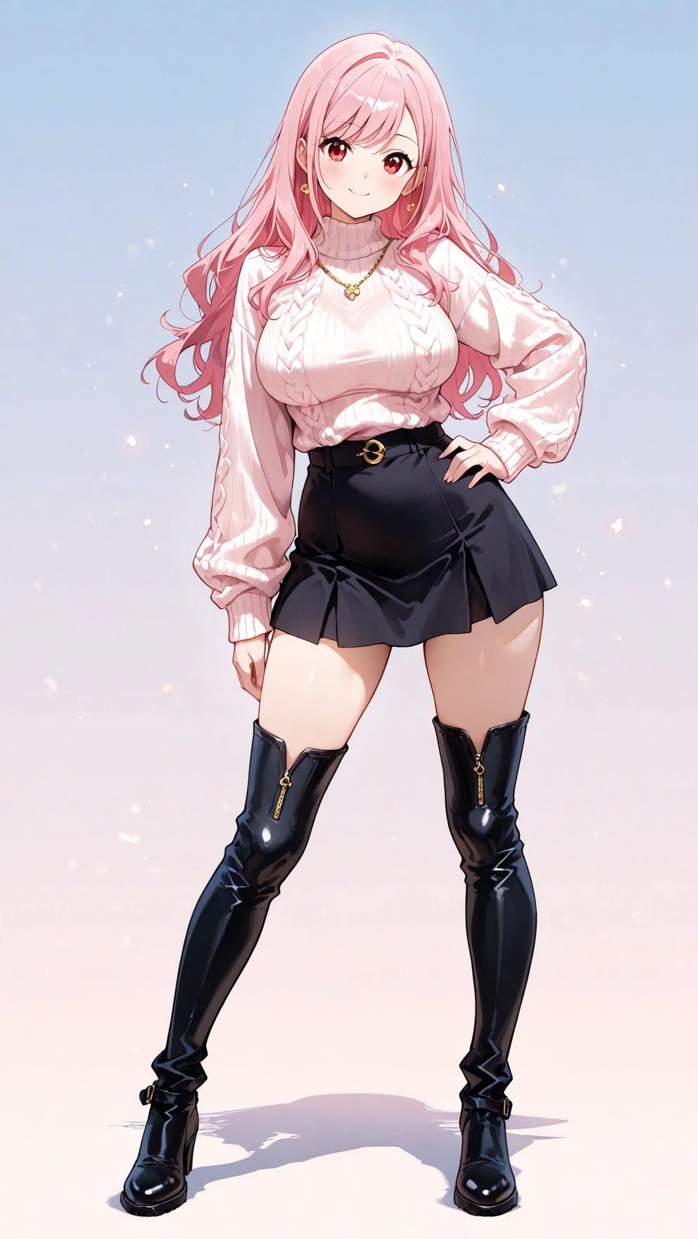 Momoka in Thigh High Boots