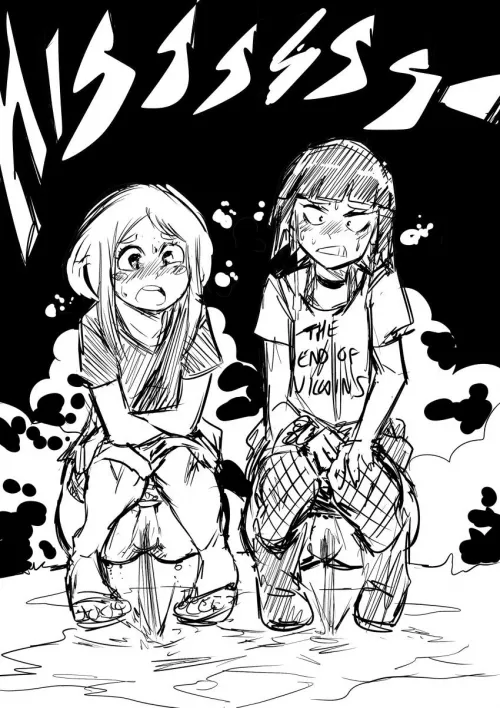 My hero academia girls peeing