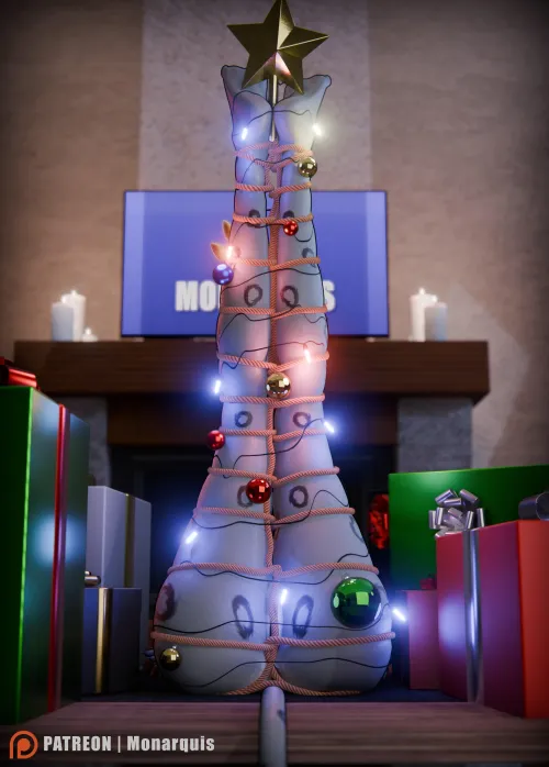 She prepared the new Christmas tree [F](Monarquis)