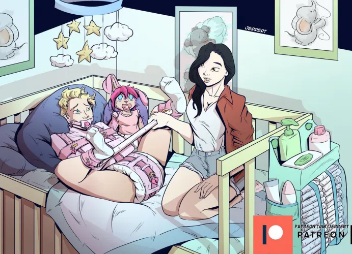 The babysitter will rock him to sleep 💕