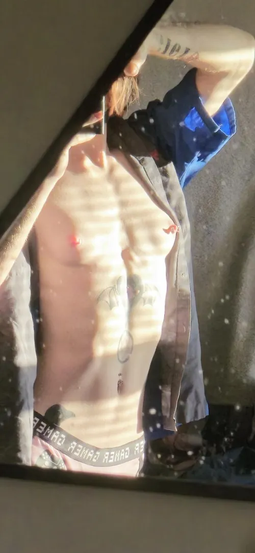 The other technician guys stare at me in the changing room for some reason.