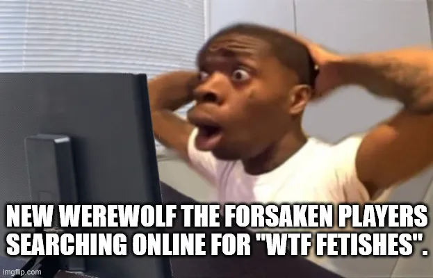 Unfortunate naming of game mechanics. Fetishes in WTF are like magical swords and stuff.