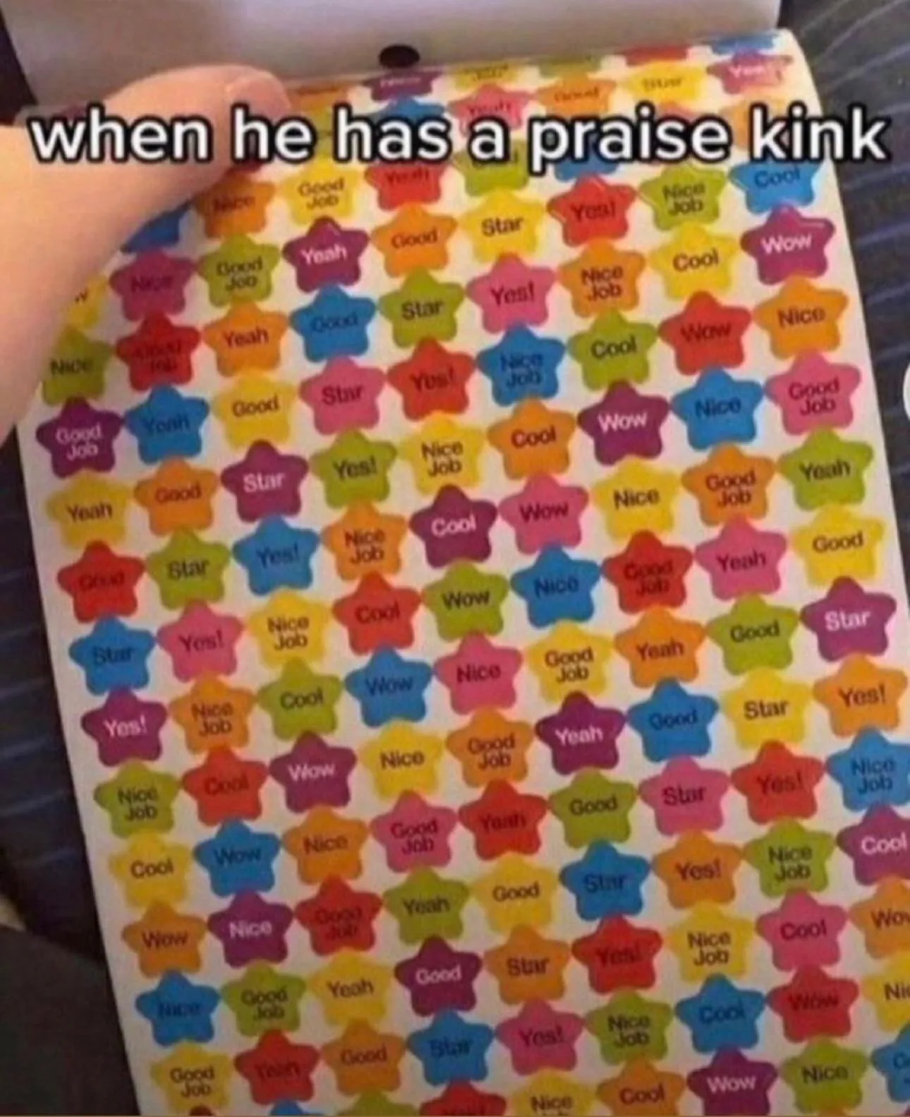 when he has a praise kink 😹