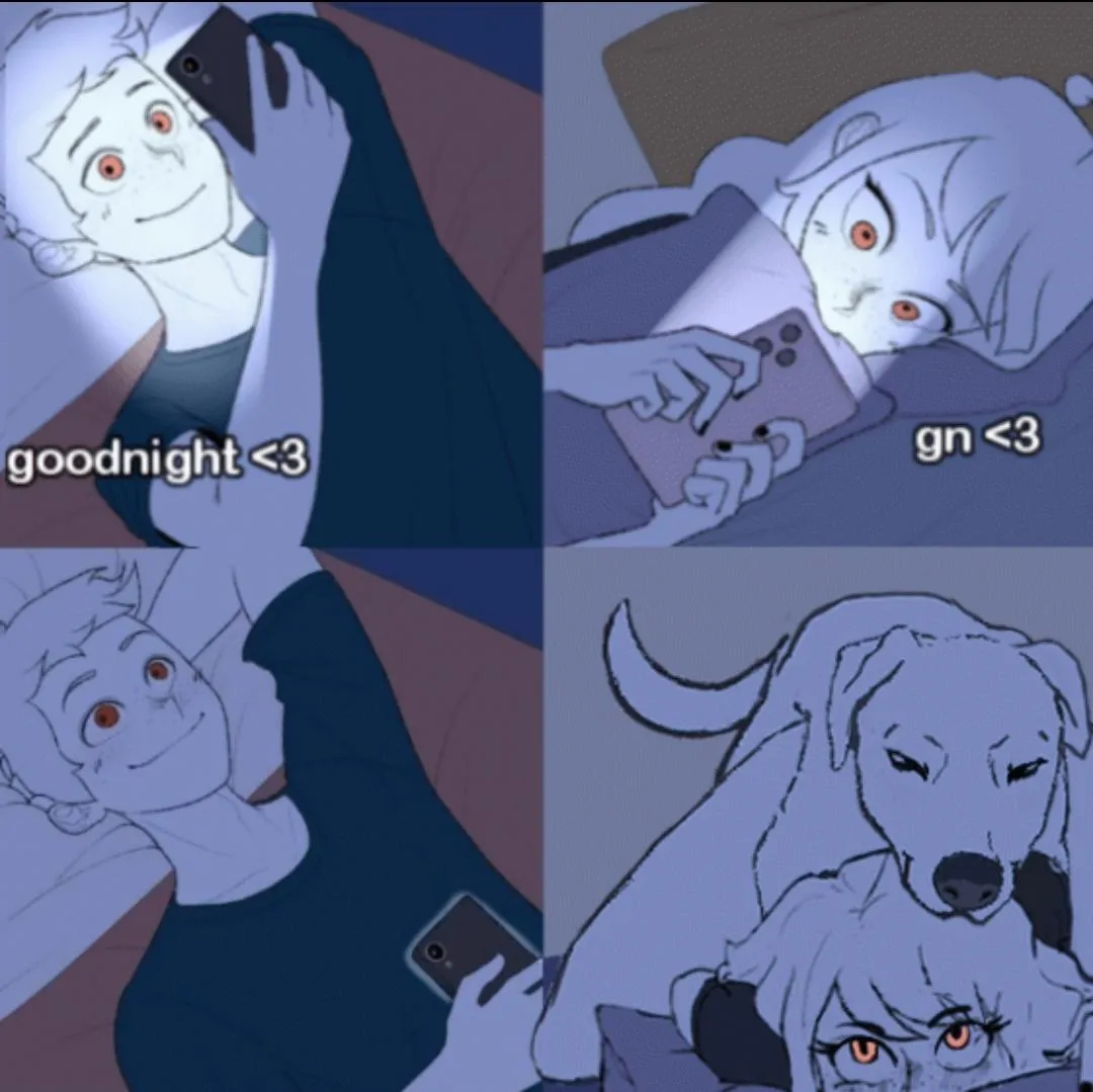 While I say gn to my bf my dog is waiting to impregnate me