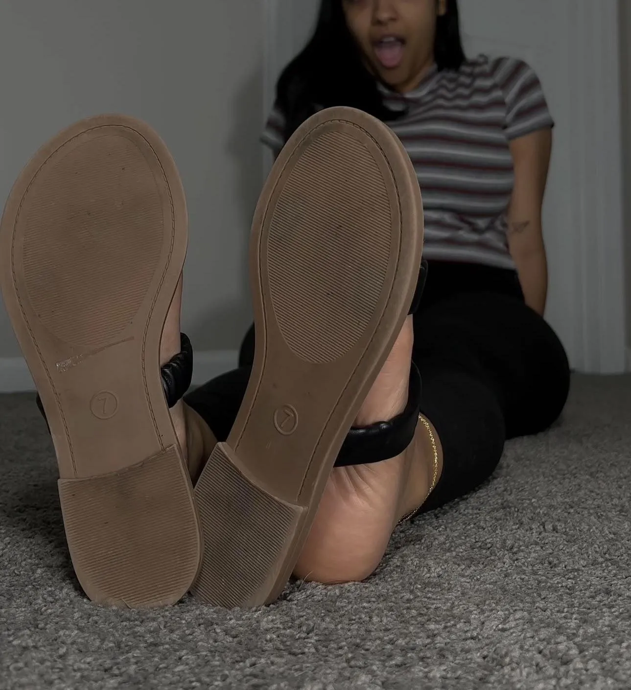 You said you’d do what to my flip flops and feet?