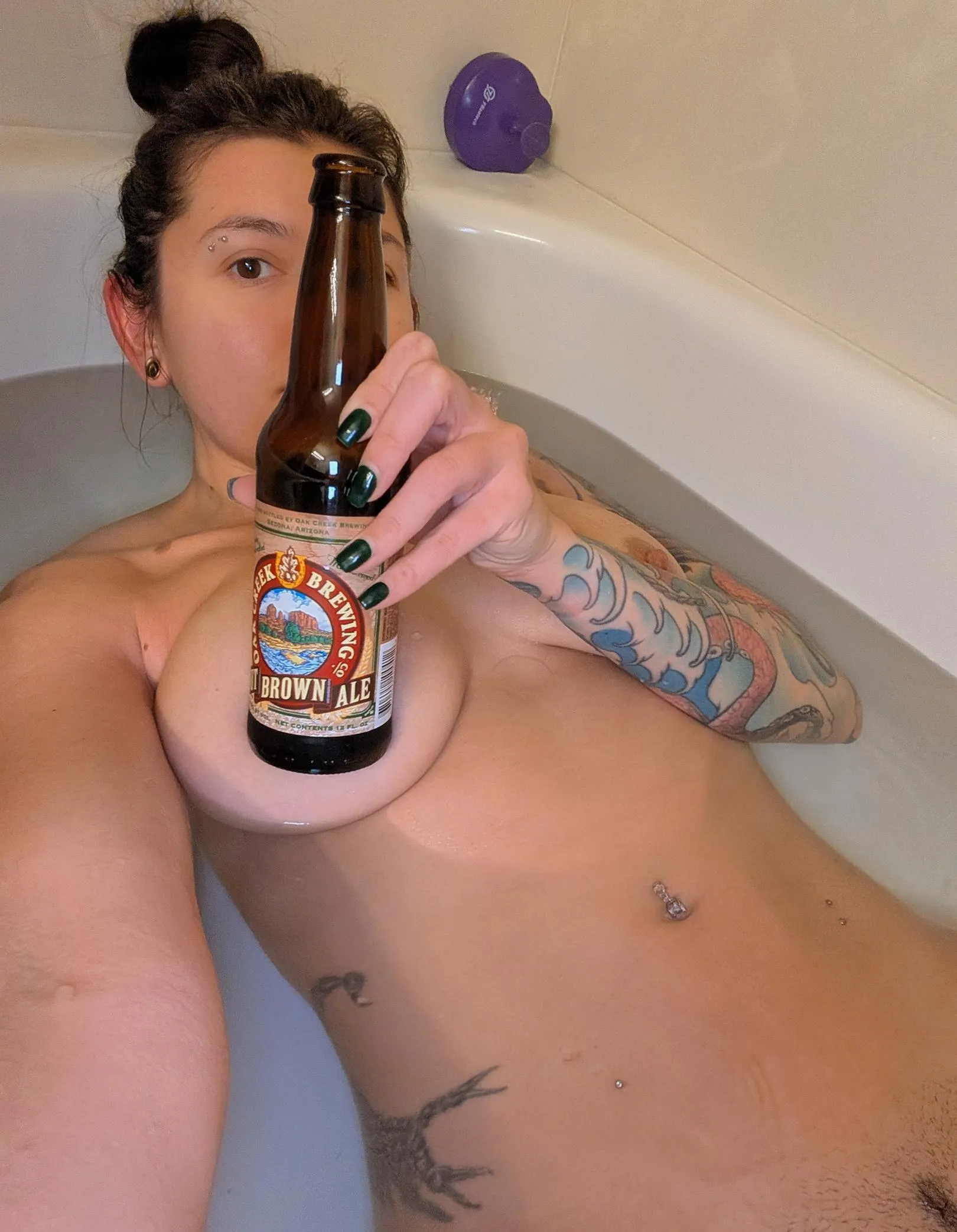 Brown ale in the bath