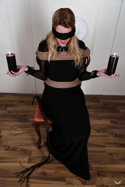 Candles, ropes and blindfolded