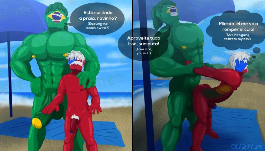 Churrasco and Empanadilla (Brazil x Puerto Rico, iwtbat.bsky.social)