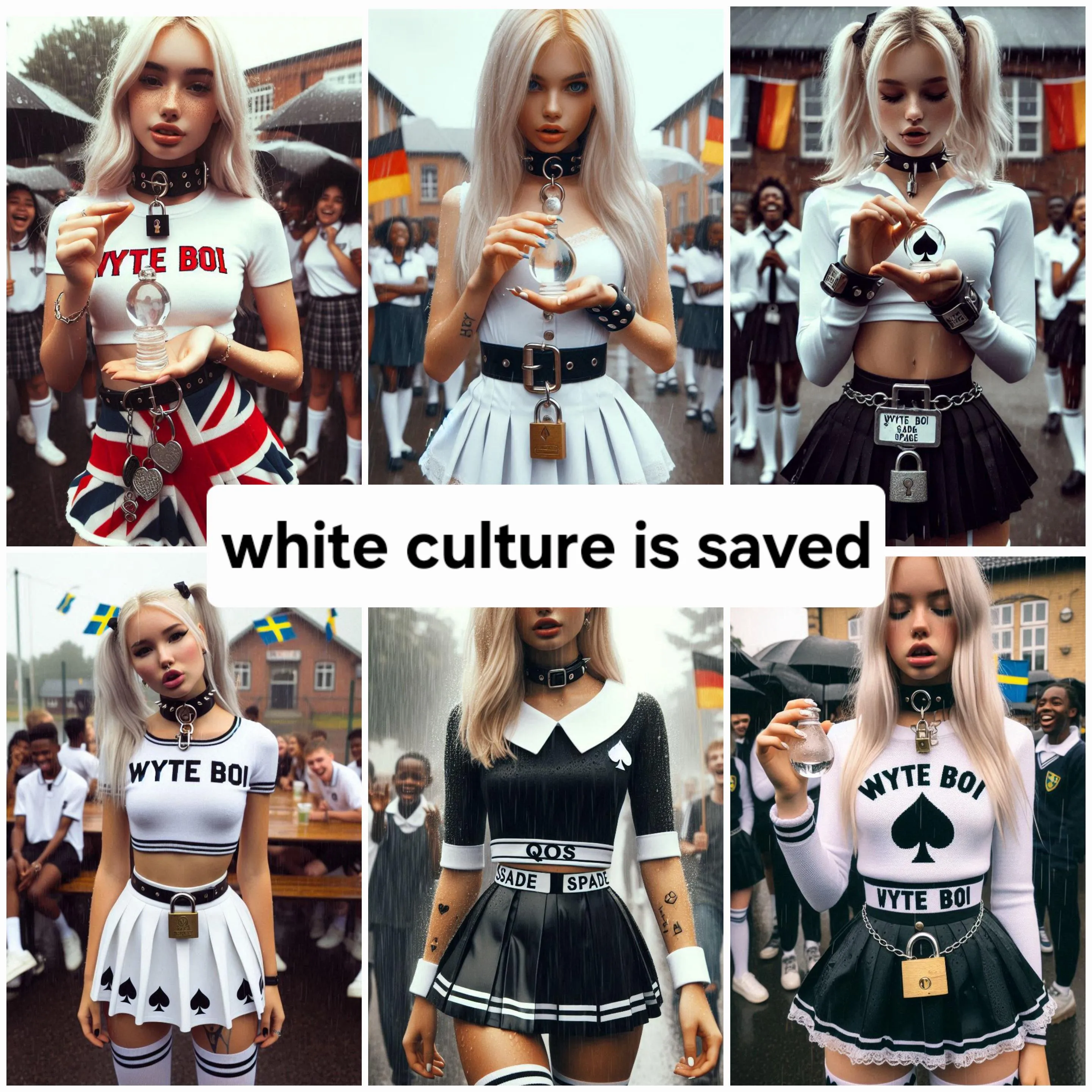 Feminine group of people.