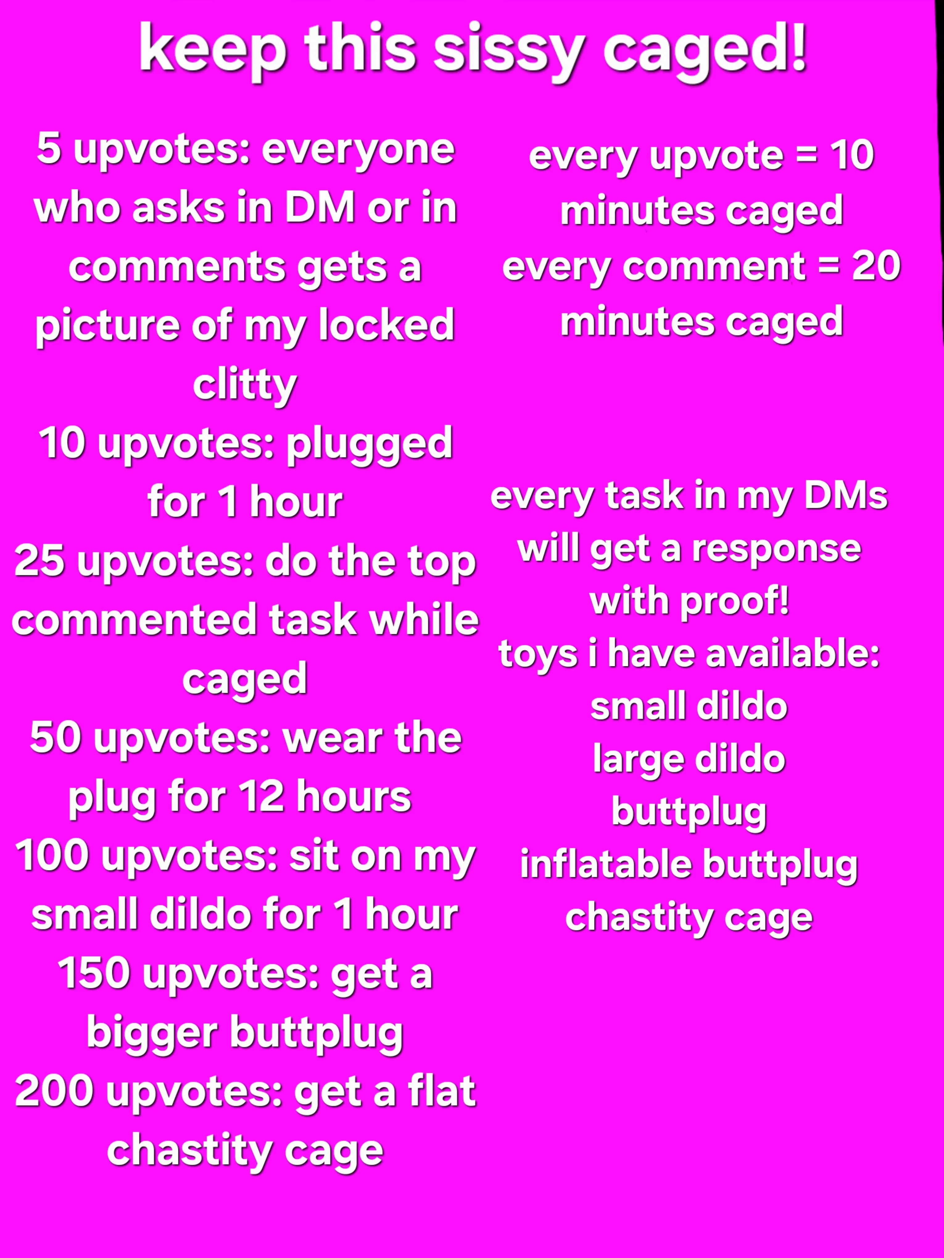 Got my first cage today, upvote to decide how long it stays on!