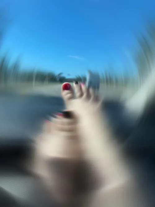 How my new pedicure has you feeling 🌀🩷🖤