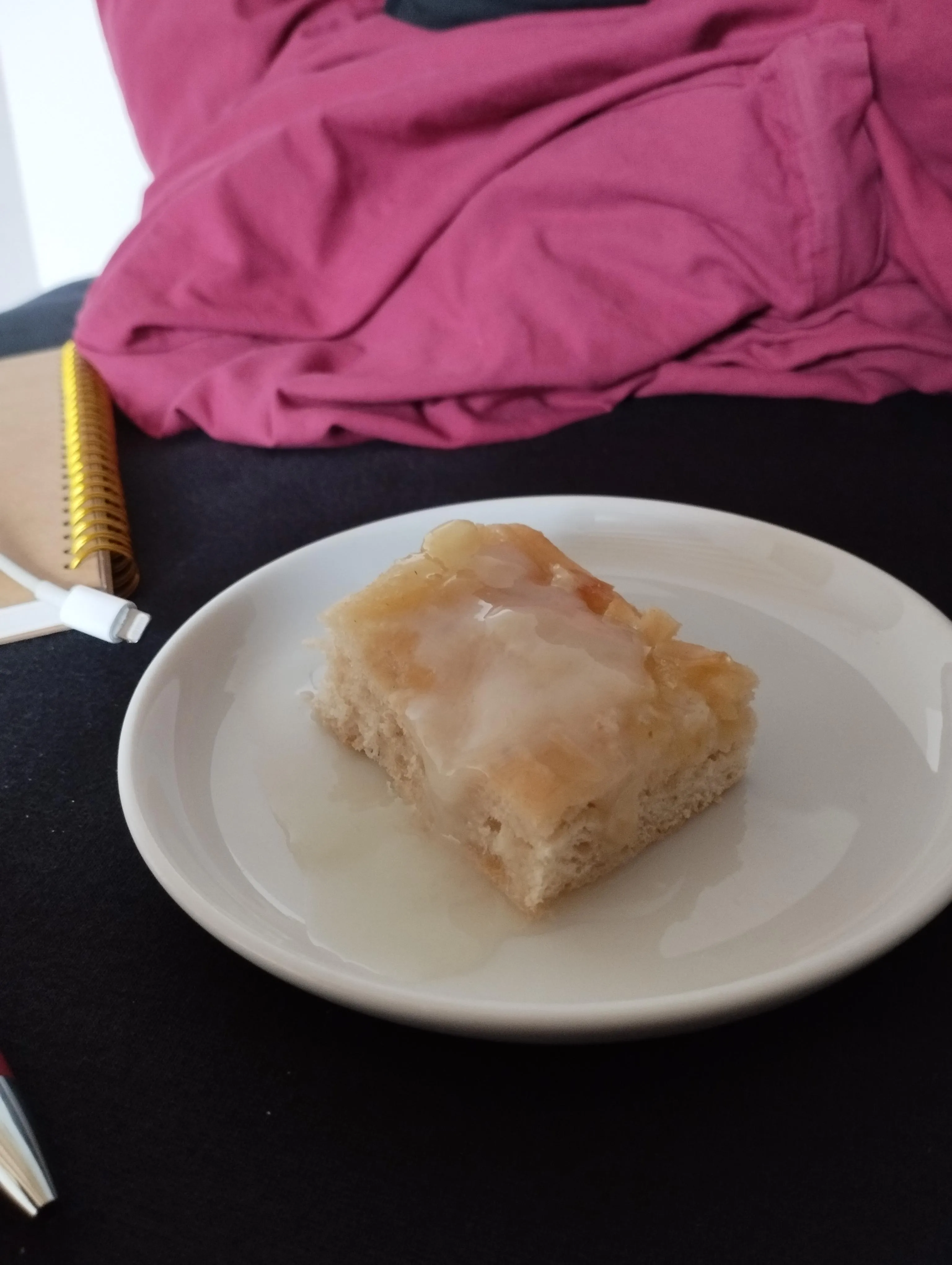 Huge cumshot on crumble cake. It was definitely delicious